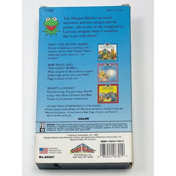 Jim Henson Presents MUPPET BABIES Video Storybook Three Stories VHS 1987 TESTED - Picture 4 of 4